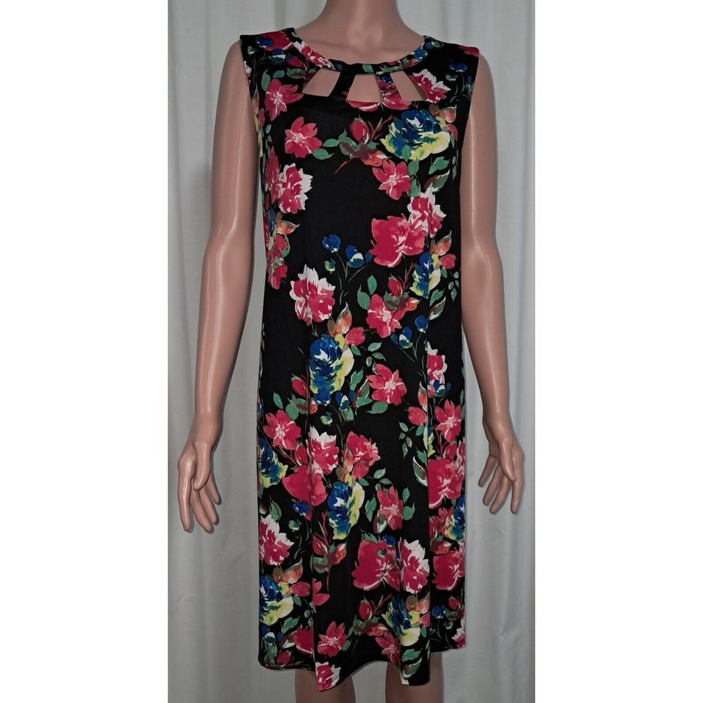 Apt 9 Dress, Black, Red, Blue &‎ Yellow, 2XL, Pockets